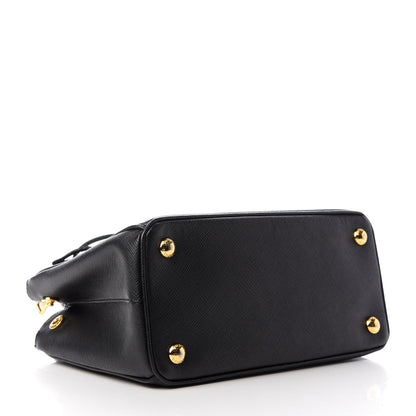 Prada Saffiano Small Galleria Double Zip Tote Black 4 of 9