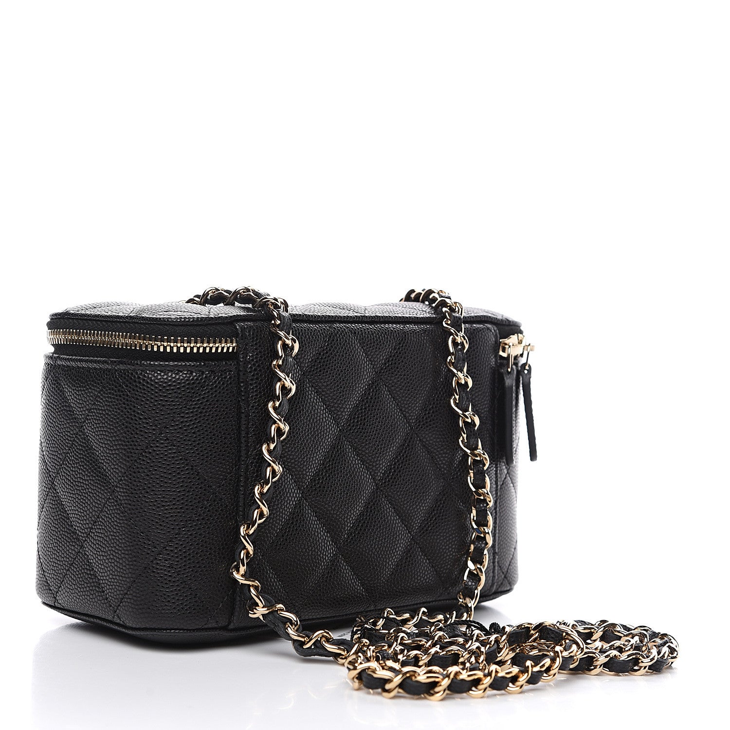 Chanel Caviar Quilted Small Vanity Case With Chain Black 2 of 9
