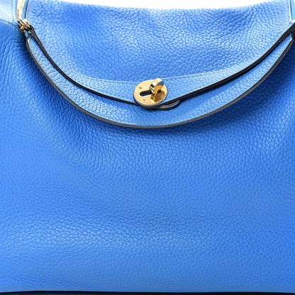 Hermes Taurillon Clemence Lindy 34 Bleu Hydra 7 of 17