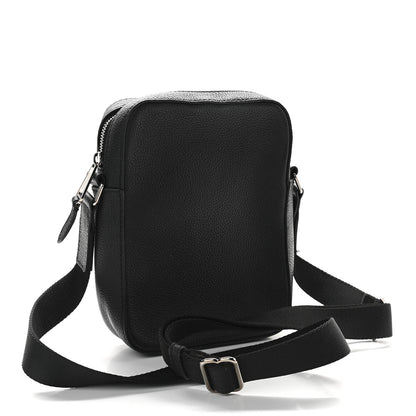 Burberry Grainy Calfskin Logo Graphic Crossbody Bag Black 3 of 8