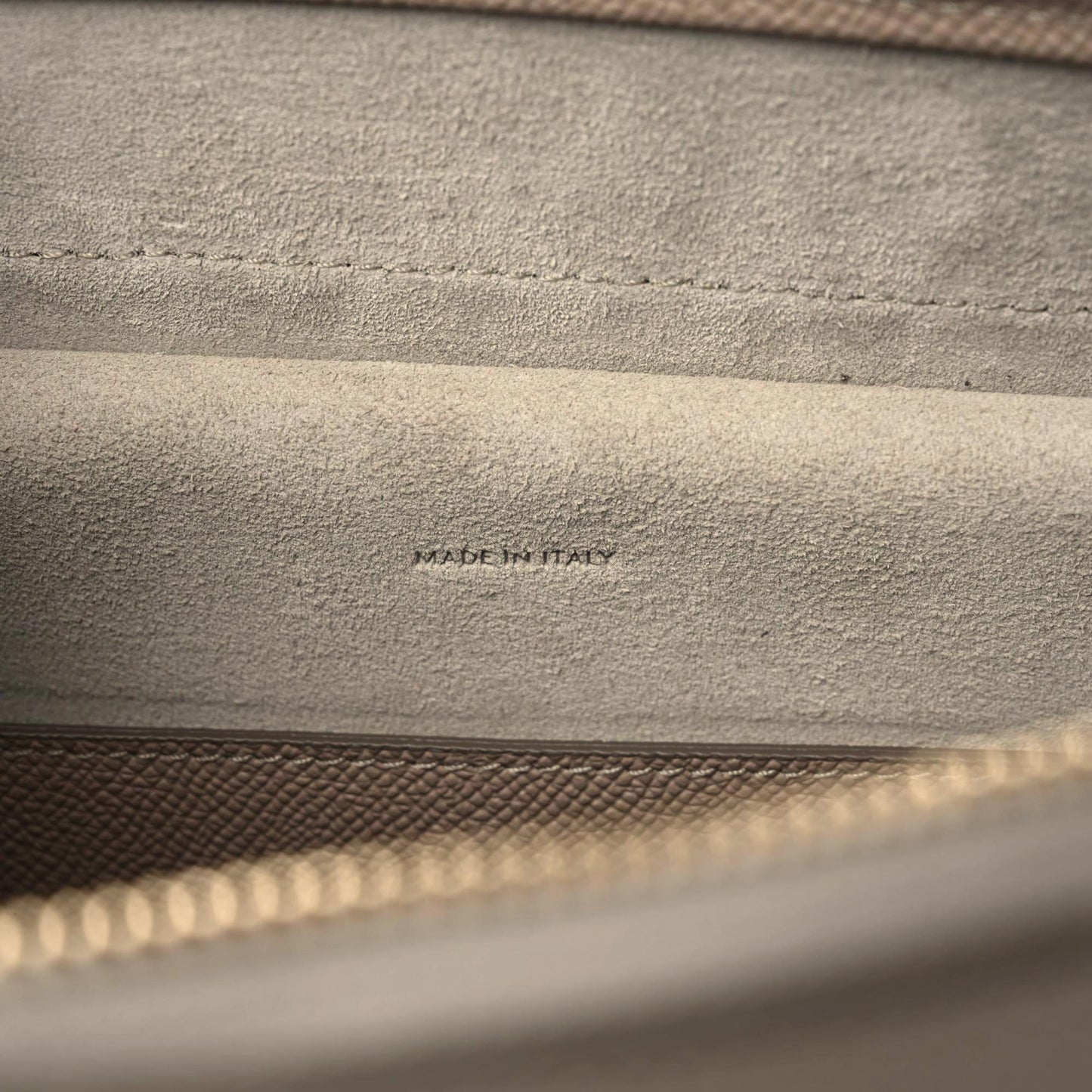 Grained Calfskin Micro Belt Bag Light Taupe