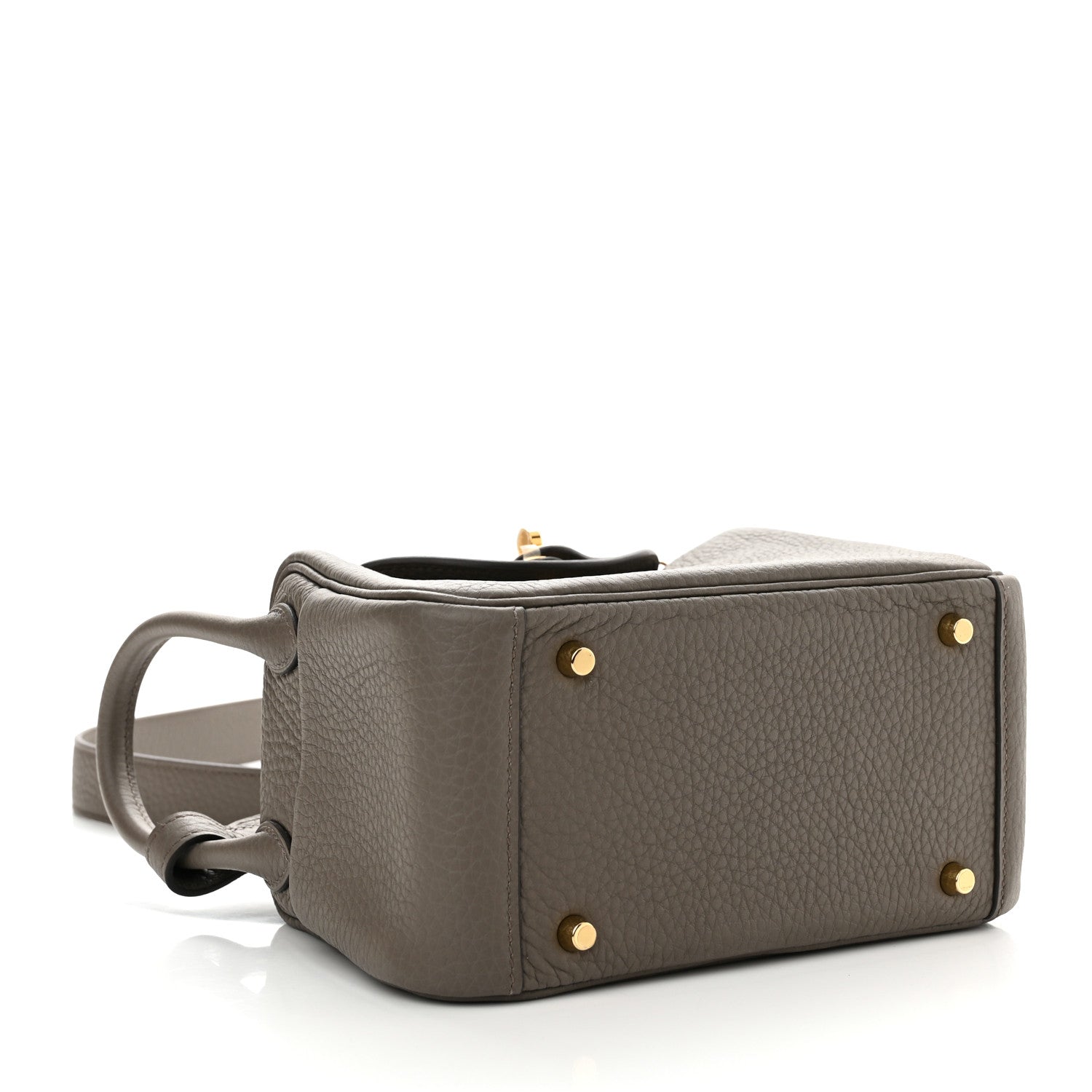 Hermes Taurillon Clemence Mini Lindy 20 Etain 4 of 11