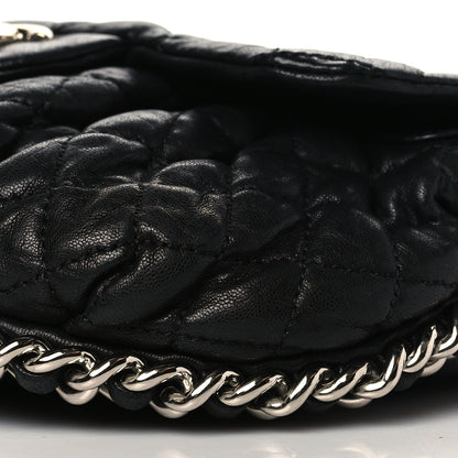 Chanel Washed Lambskin Quilted Mini Chain Around Flap Black 10 of 10