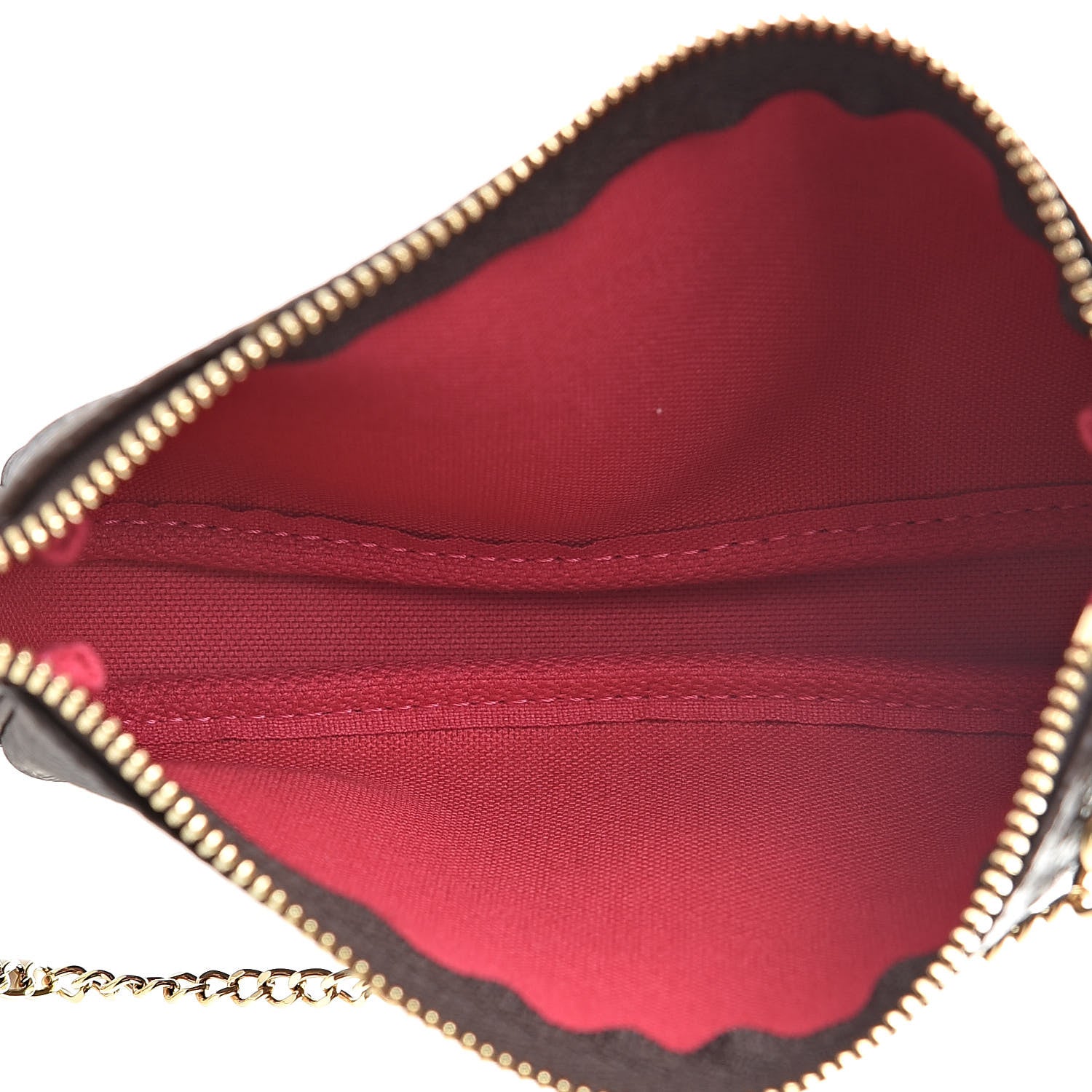Louis Vuitton Monogram 2019 Christmas Animation Mini Courchevel Pochette Accessories Fuchsia 5 of 7