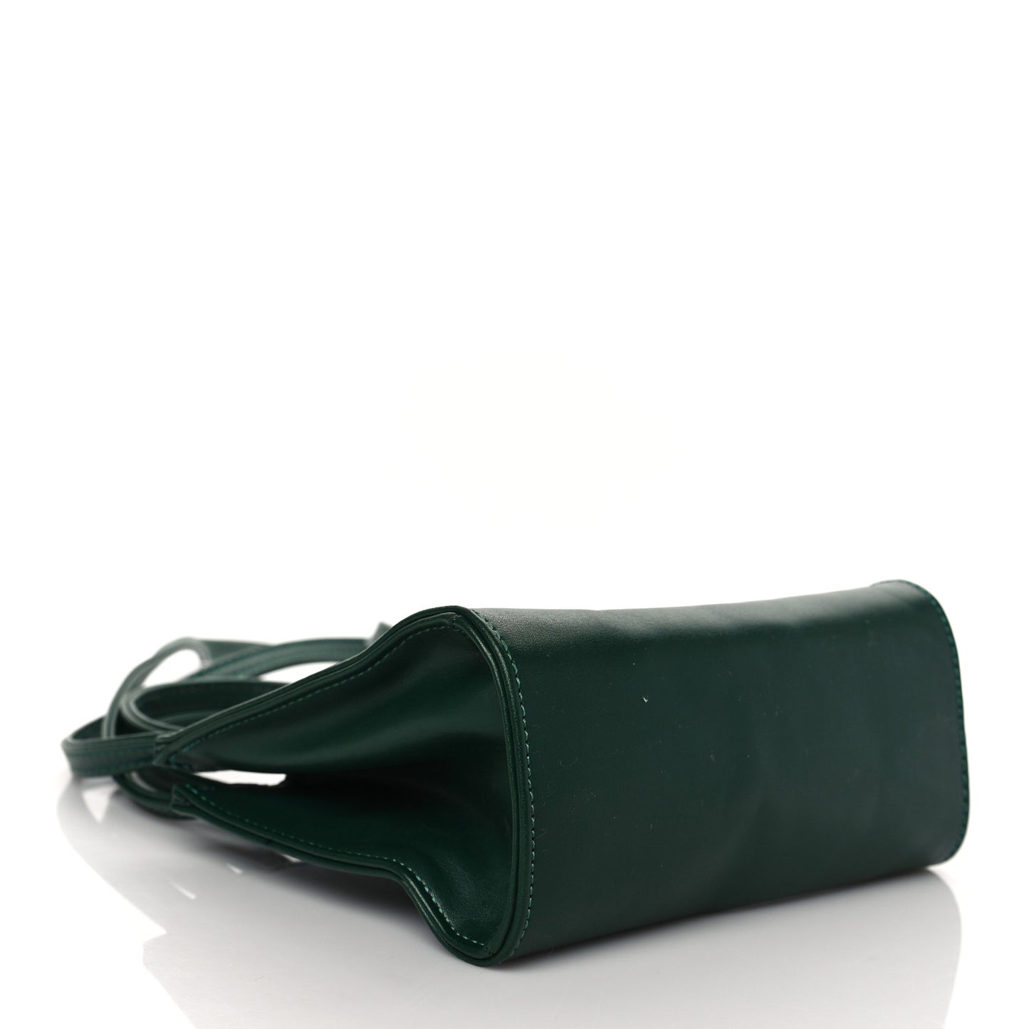 Vegan Leather Small Shopping Bag Dark Olive