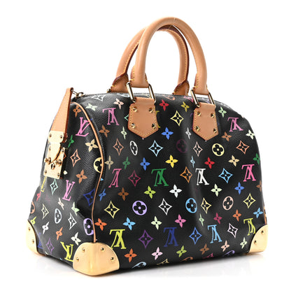 Louis Vuitton Monogram Multicolor Speedy 30 Black 3 of 9