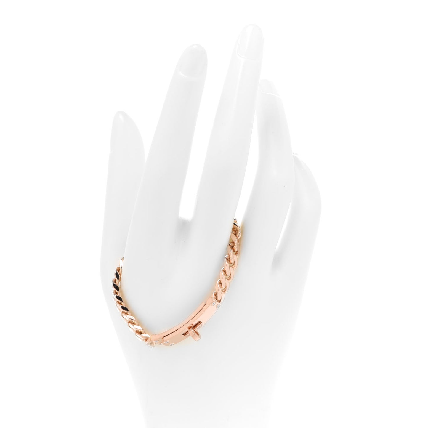 18K Rose Gold Diamond PM Kelly Chaine Bracelet SH