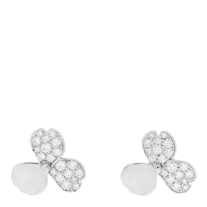 Tiffany Platinum Diamond Paper Flowers Earrings 1 of 5