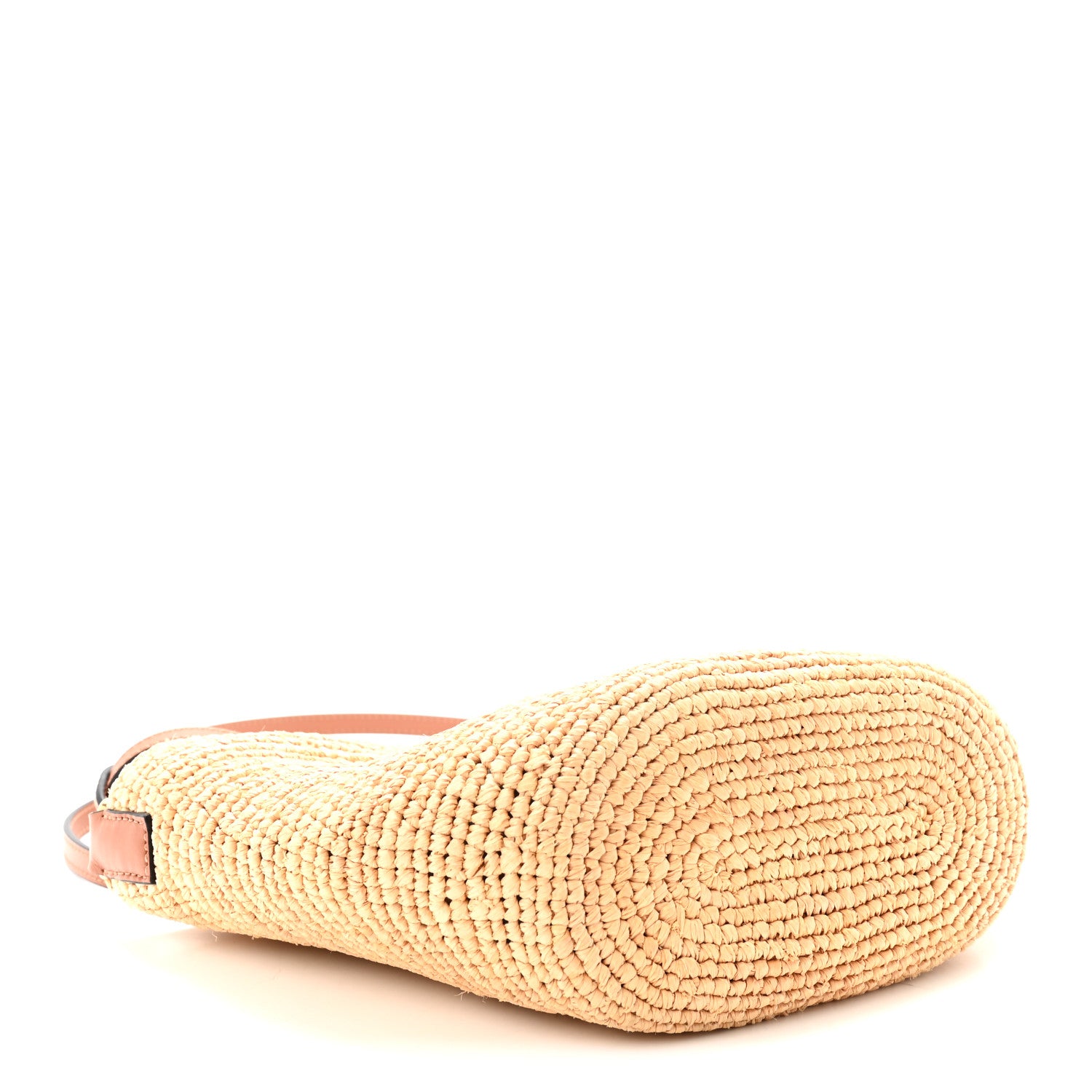 Loewe Calfskin Raffia Paulas Ibiza Pochette Bag Natural Tan 4 of 9