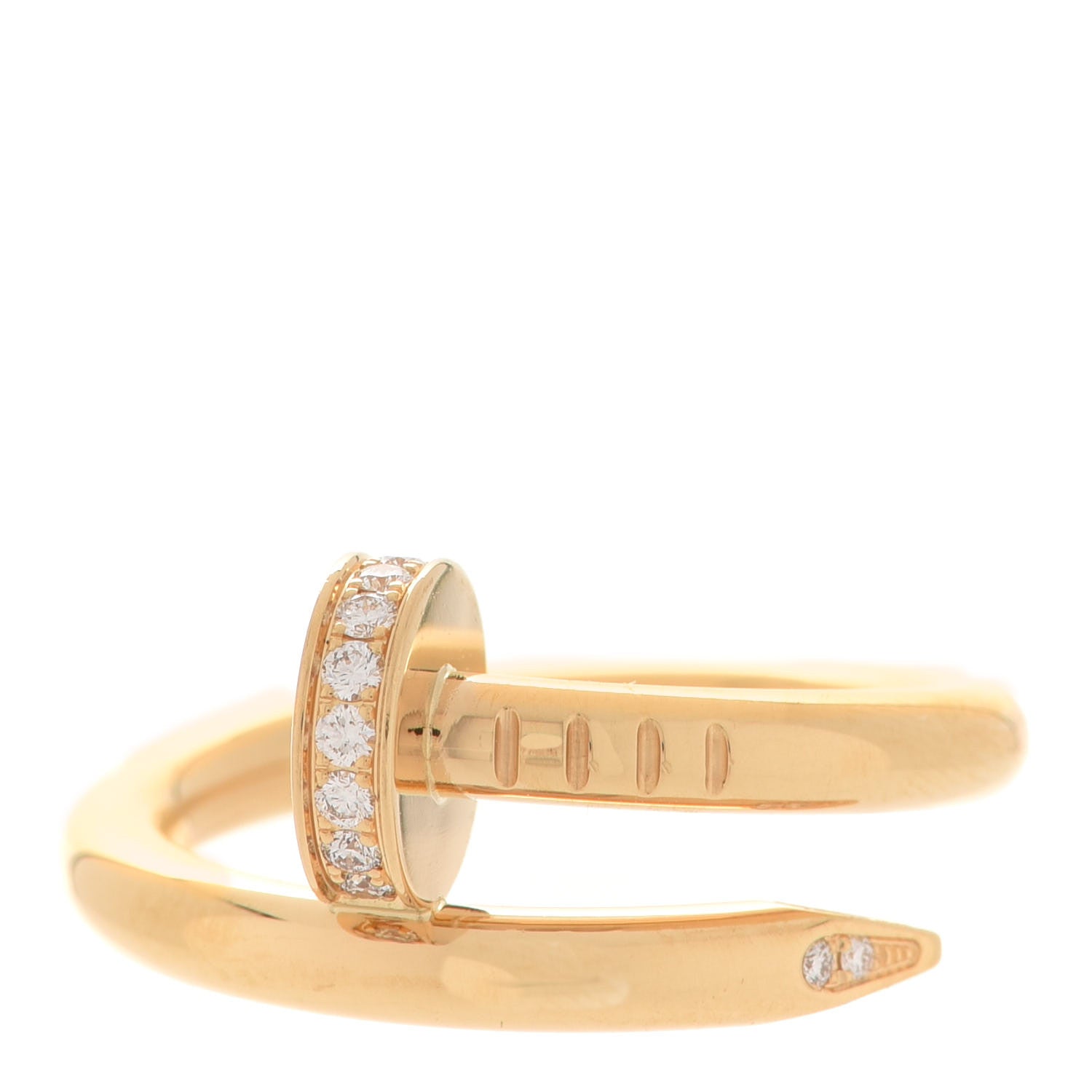 Cartier 18K Yellow Gold Diamond Juste Un Clou Ring 48 4.5 1 of 5