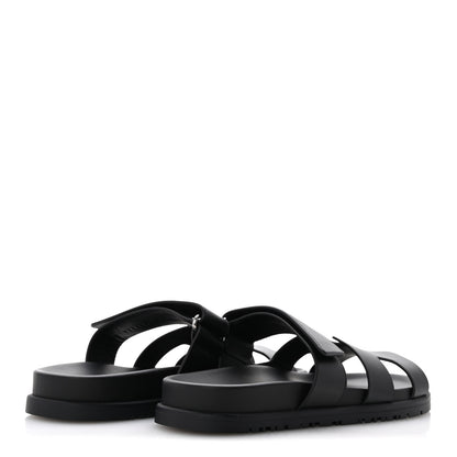 Hermes Calfskin Womens Chypre Sandals 36 Black 5 of 10