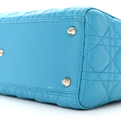 Christian Dior Lambskin Cannage Large Lady Dior Turquoise 10 of 21
