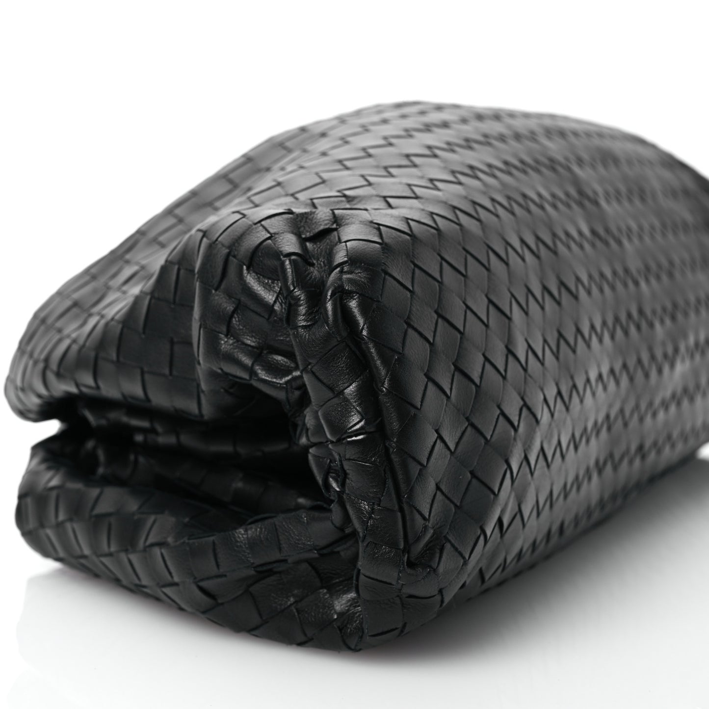 Nappa Maxi Intreccio The Pouch Oversized Clutch Black