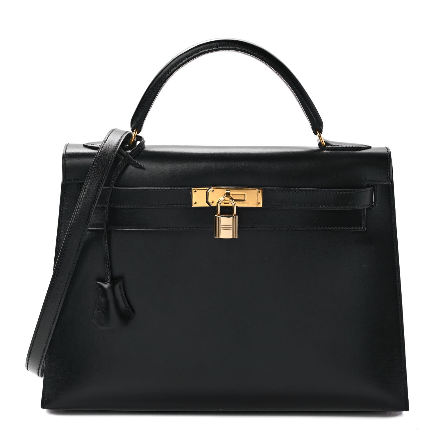 HERMES Box Kelly Sellier 32 in the color Black by FASHIONPHILE