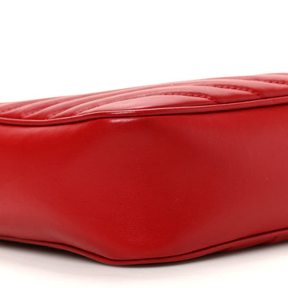 Saint Laurent Calfskin Matelasse Monogram Lou Camera Bag Opyum Red 7 of 8