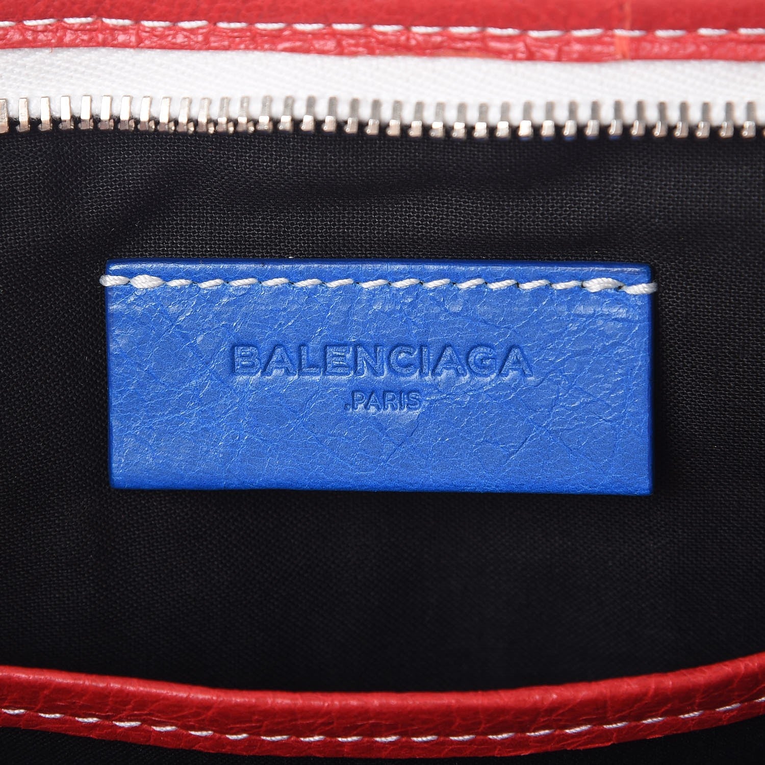Balenciaga Agneau Arena Multicolore Bazar Pouch Bleu White Rouge 6 of 8