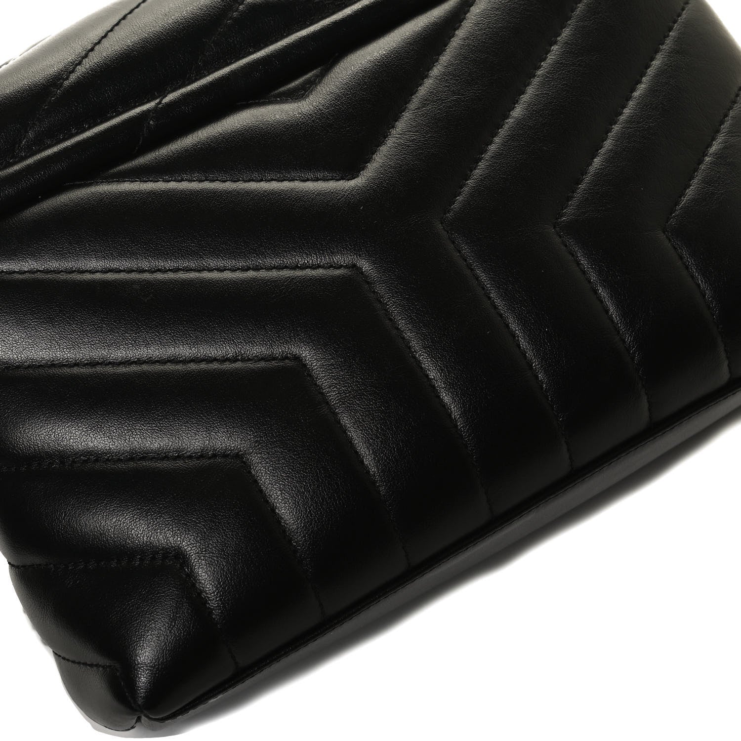 Saint Laurent Calfskin Y Quilted Monogram Small Loulou Chain Satchel Black 13 of 13
