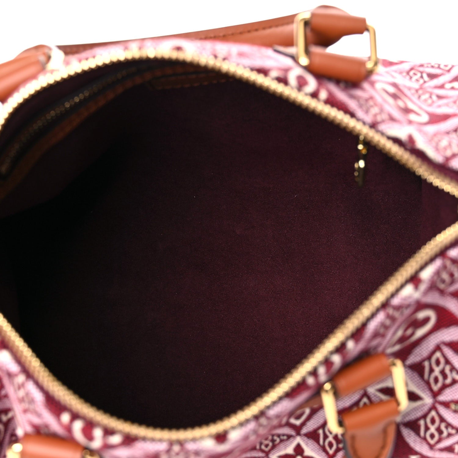 Louis Vuitton Jacquard Since 1854 Speedy Bandouliere 25 Bordeaux 5 of 9