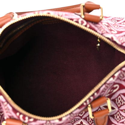 Louis Vuitton Jacquard Since 1854 Speedy Bandouliere 25 Bordeaux 5 of 9