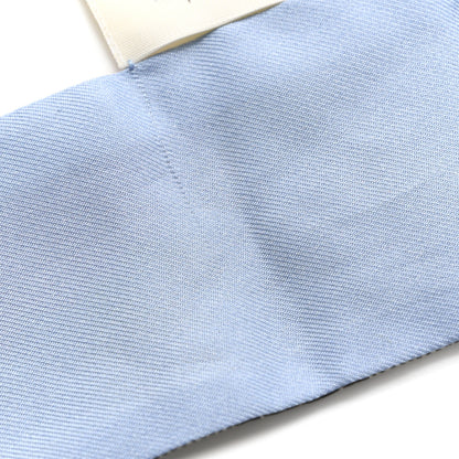 Gucci Silk Twill GG Monogram Special Flory Neck Bow Scarf Beige Sky Blue 5 of 6