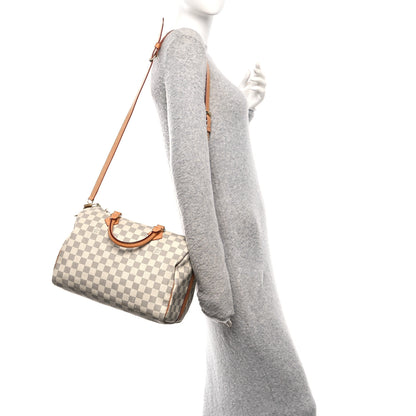 Louis Vuitton Damier Azur Speedy Bandouliere 30 2 of 12