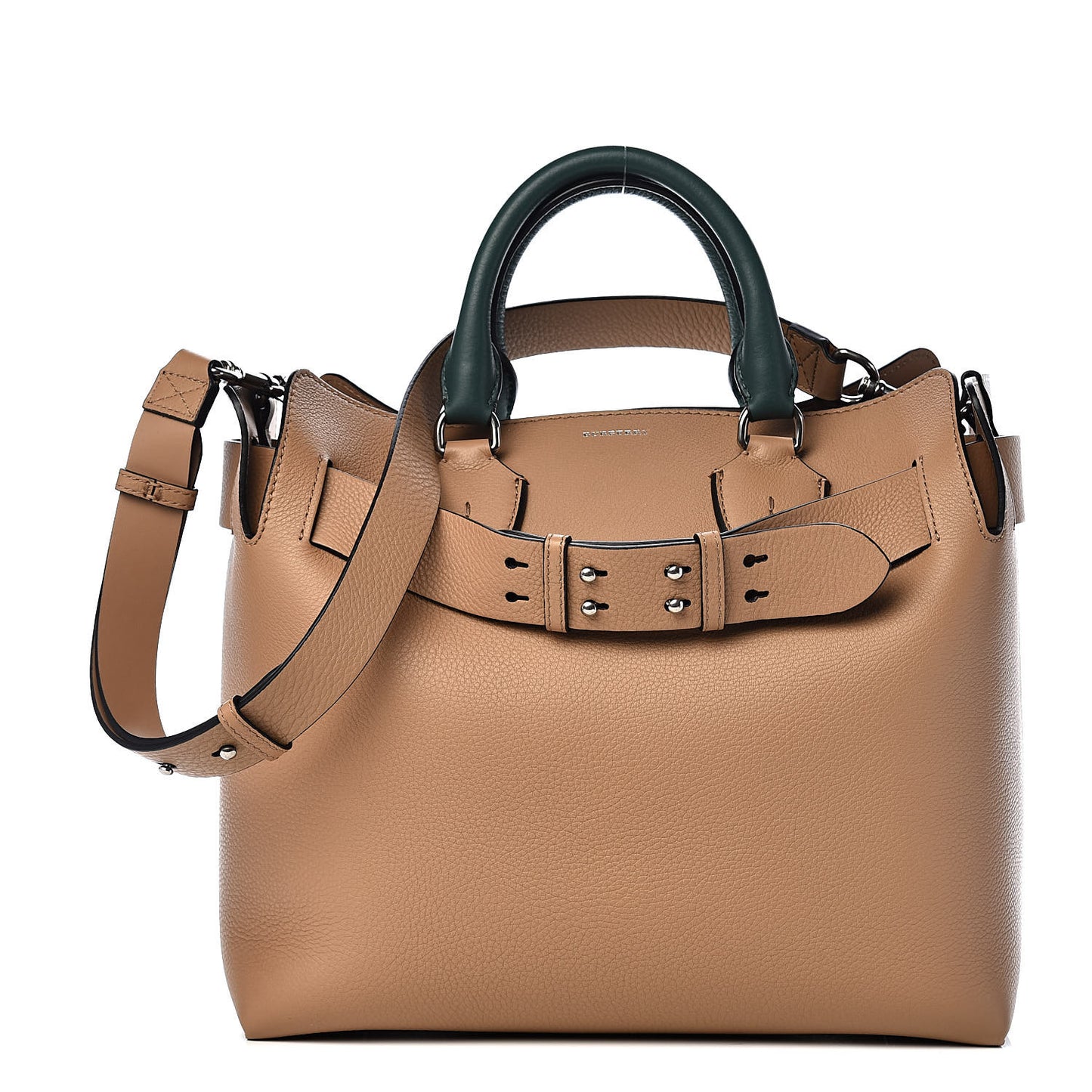 Soft Grain Calfskin Medium Belt Bag Light Camel Chalk White