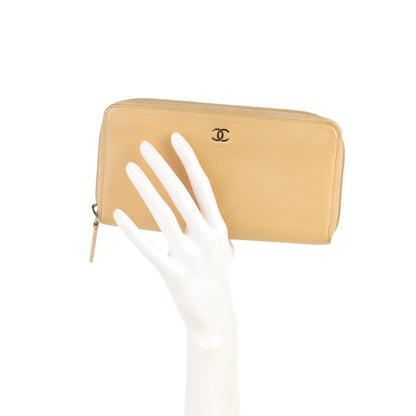 Chanel Caviar Sevruga Zip Around Wallet Beige Clair 2 of 11