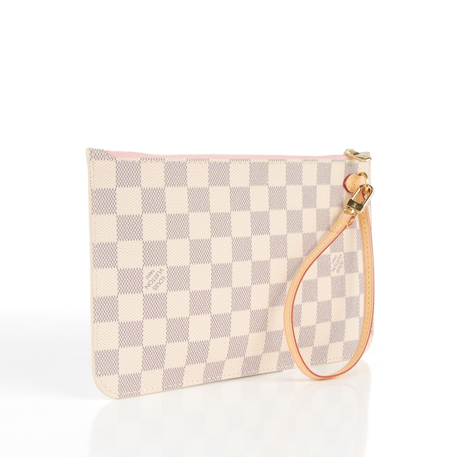 Louis Vuitton Damier Azur Neverfull MM GM Pochette Rose Ballerine 3 of 7