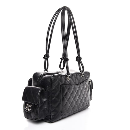 Chanel Calfskin Quilted Small Cambon Multipocket Reporter Black 3 of 10