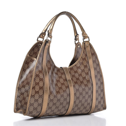Gucci Crystal Monogram Medium Joy Shoulder Bag Bronze 3 of 14