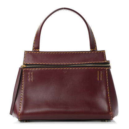 Celine Smooth Calfskin Small Edge Shoulder Bag Burgundy 1 of 8