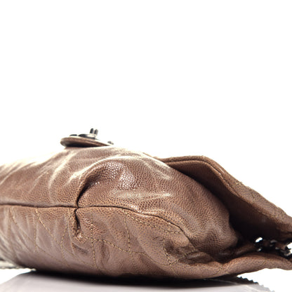 Chanel Caviar Quilted Medium Elastic Flap Brown 9 of 9
