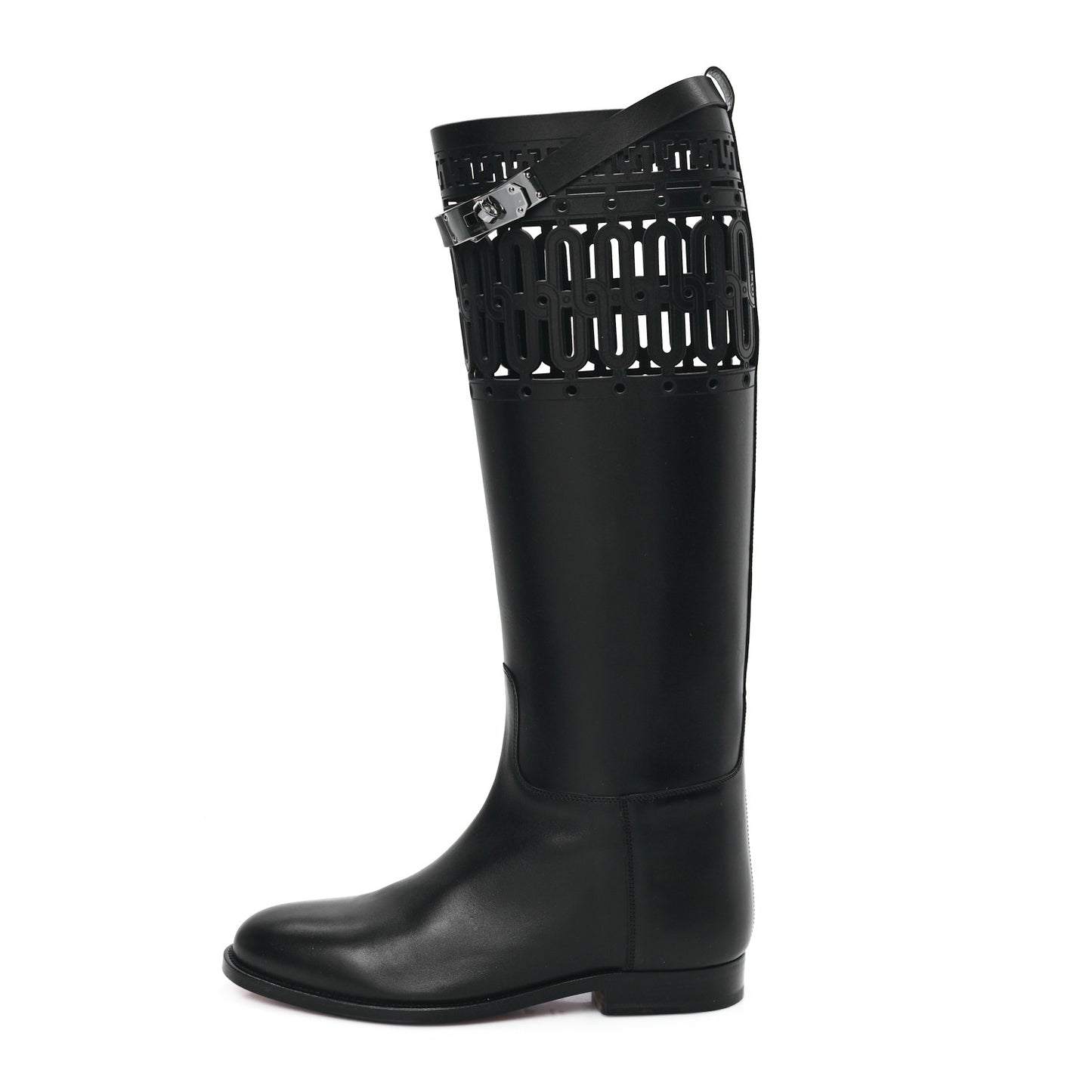 Calfskin Womens Faubourg Kelly Jumping Boots 37 Black