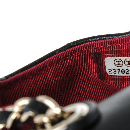Chanel Lambskin Quilted Clutch With Chain Black 8 of 8