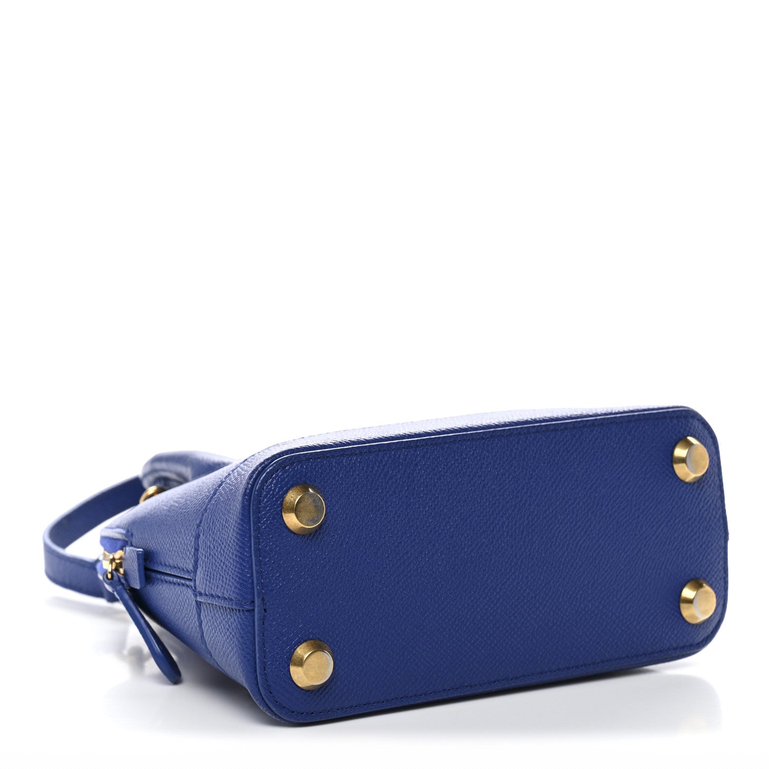 Balenciaga Signature Grained Calfskin Logo XXS Ville Top Handle Bag Bleu Roi White 4 of 11