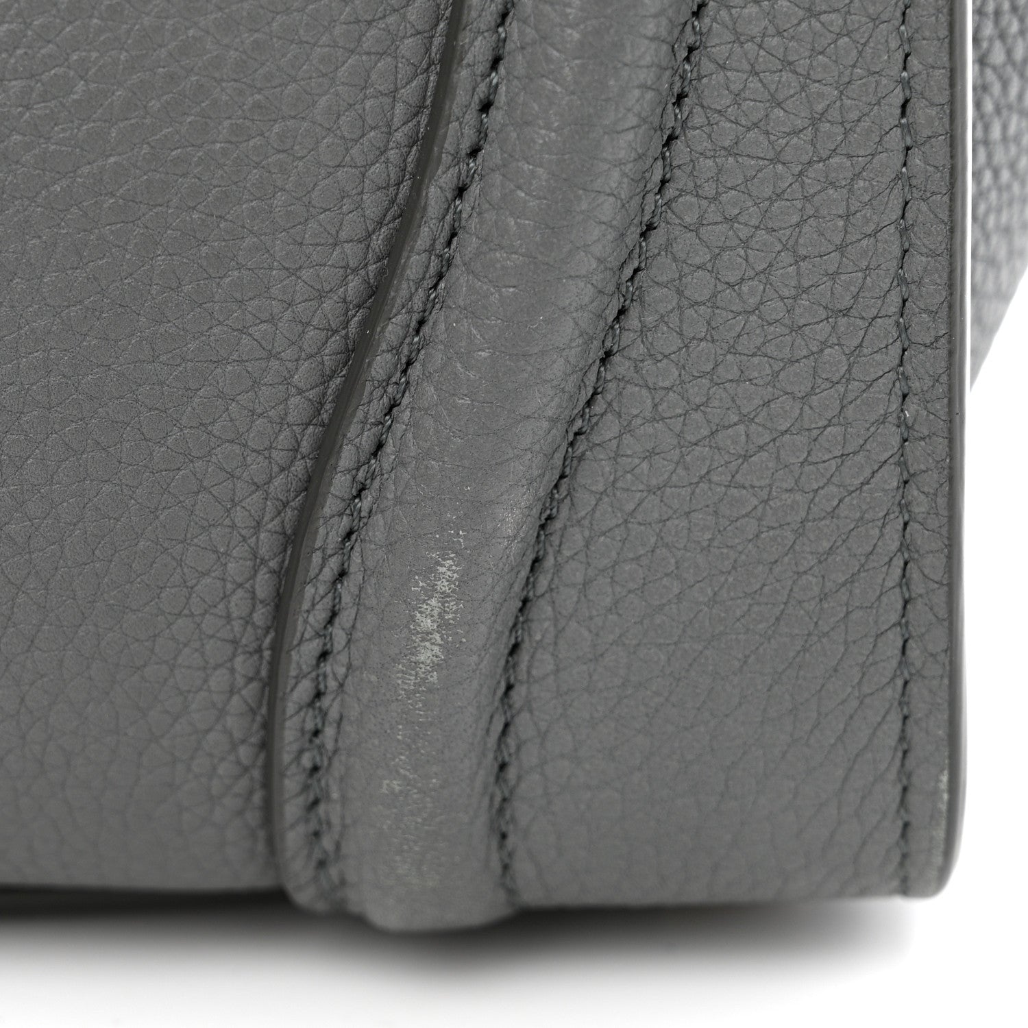 Celine Baby Drummed Calfskin Micro Luggage Kohl 12 of 15