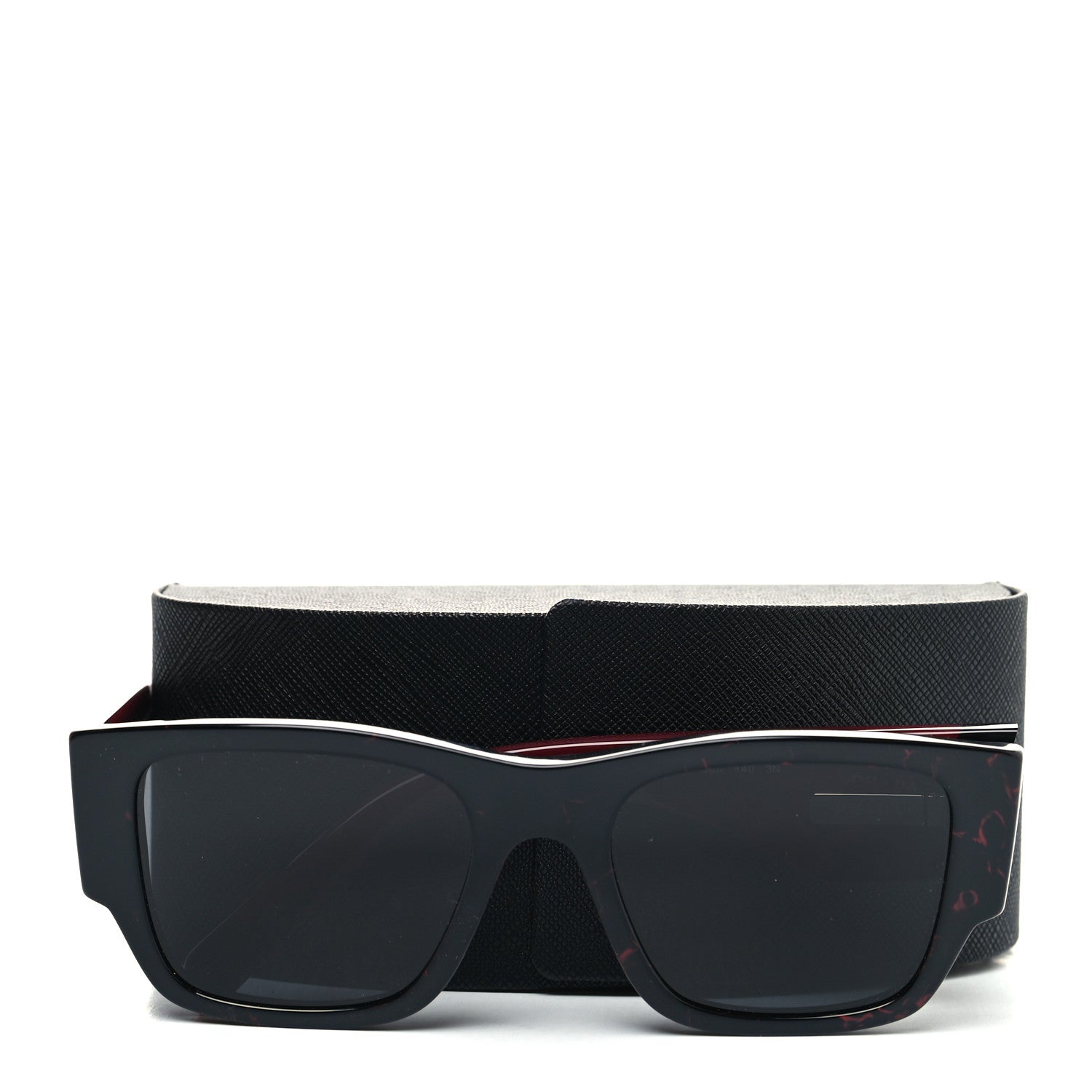Prada Acetate Symbole Sunglasses SPR 10Z Black Red 7 of 7