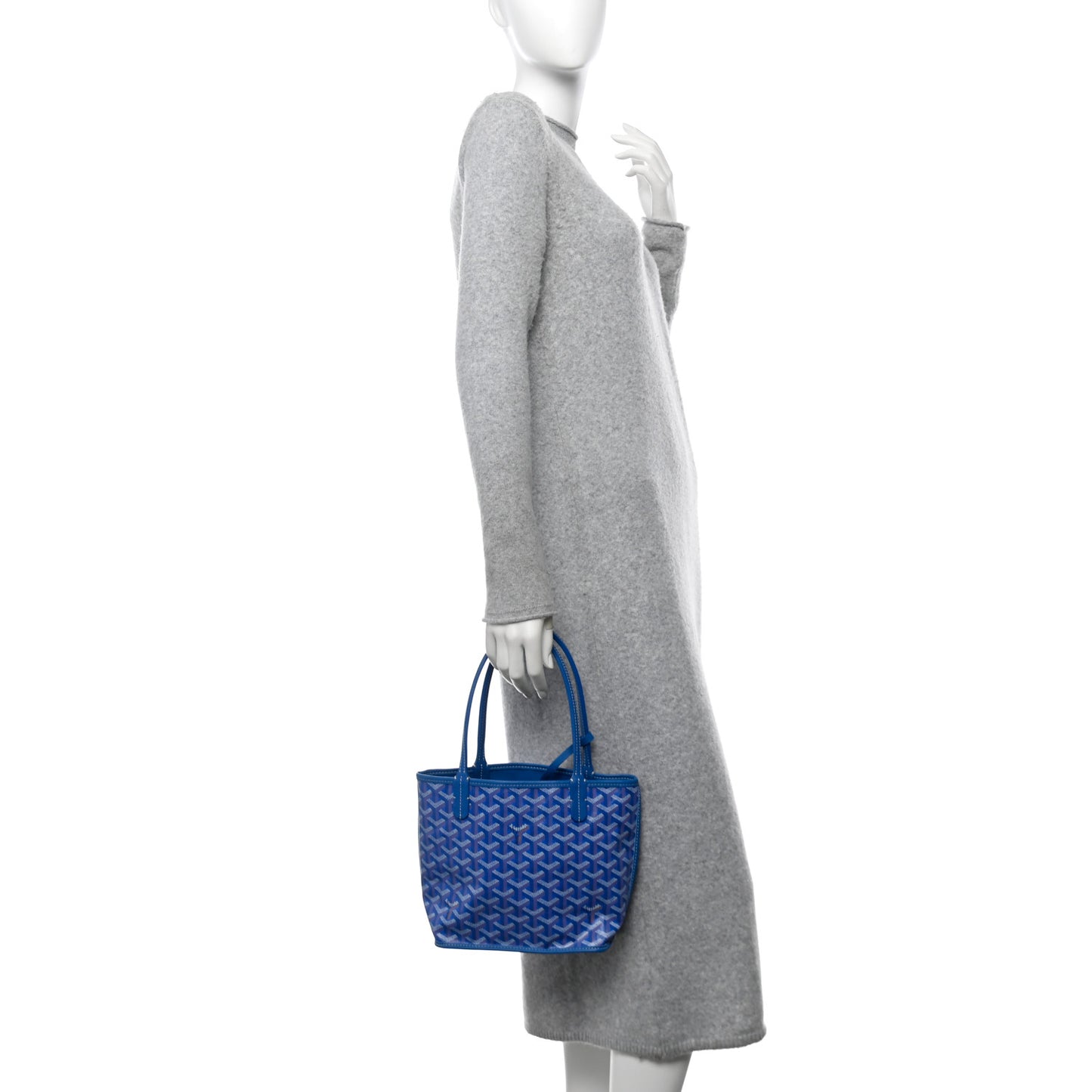 Goyardine Reversible Mini Anjou Sky Blue