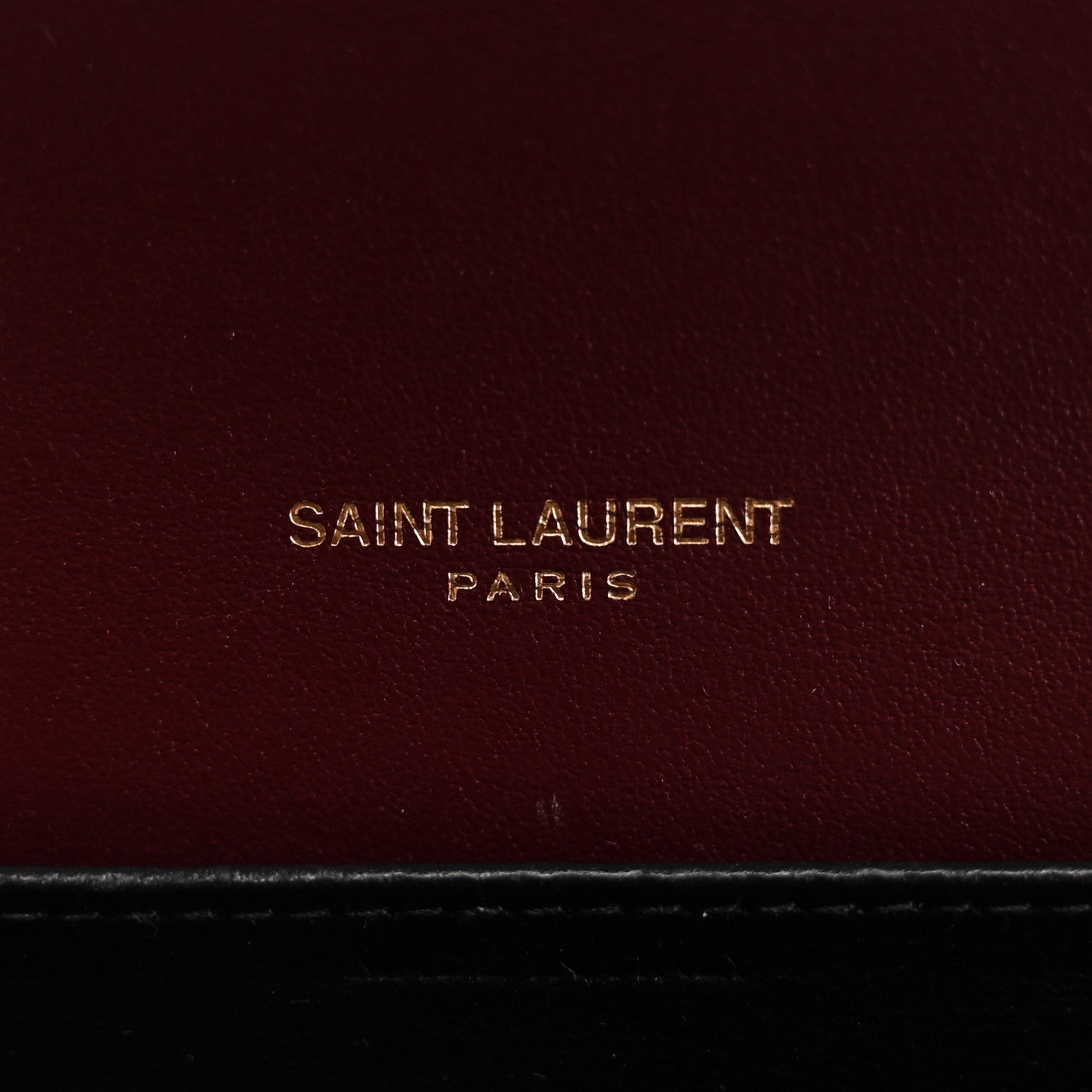 Saint Laurent Patent Uptown Chain Wallet Red Grenat 7 of 11