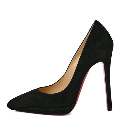 Christian Louboutin Suede Pigalle 100 Pumps 37 Black 1 of 8