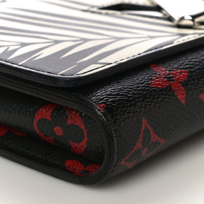 Louis Vuitton Monogram Palm Twist Chain Wallet Black White 8 of 12