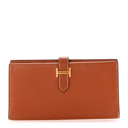 Hermes Epsom Bearn Gusset Wallet Gold 1 of 6