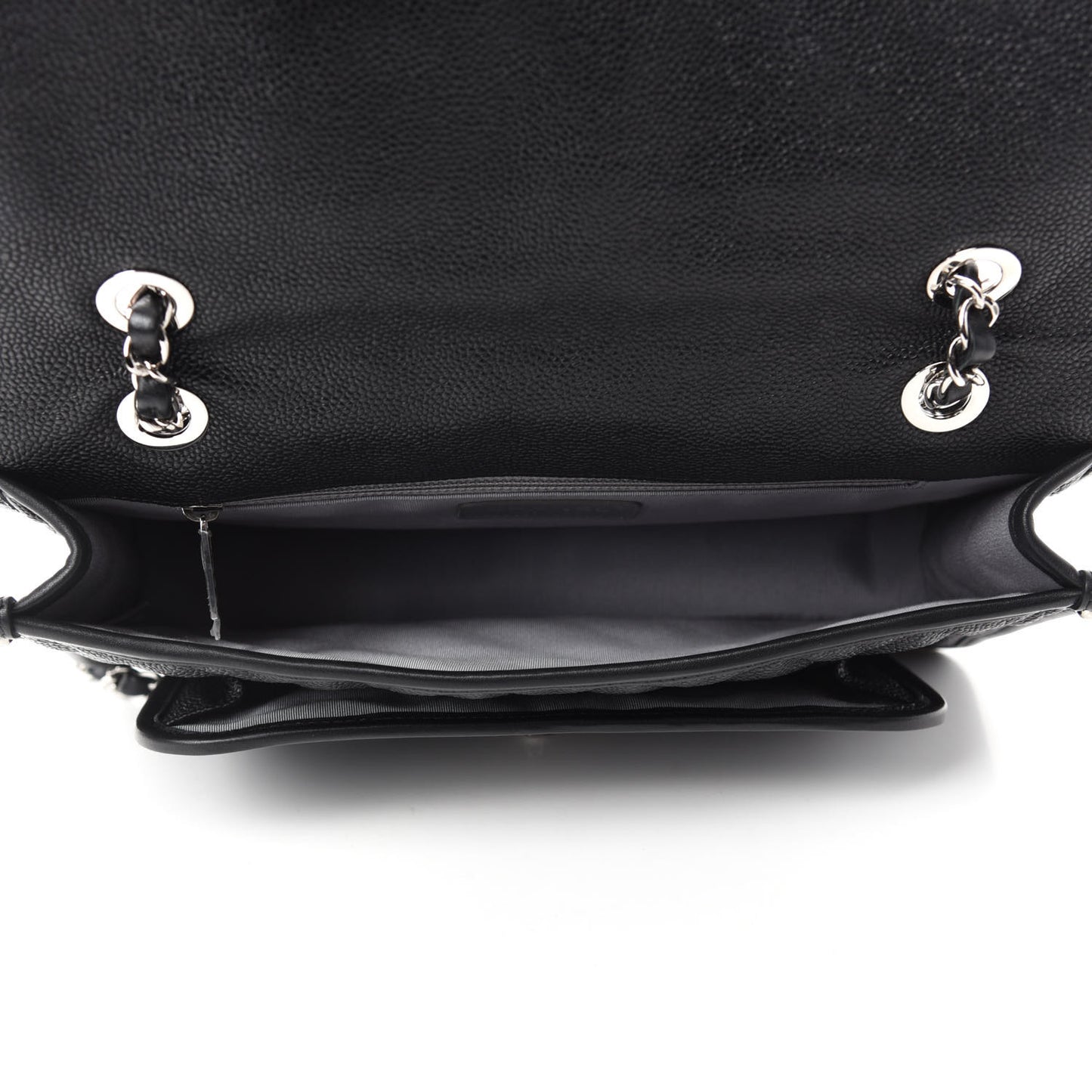 Caviar Quilted Medium French Riviera Flap Black