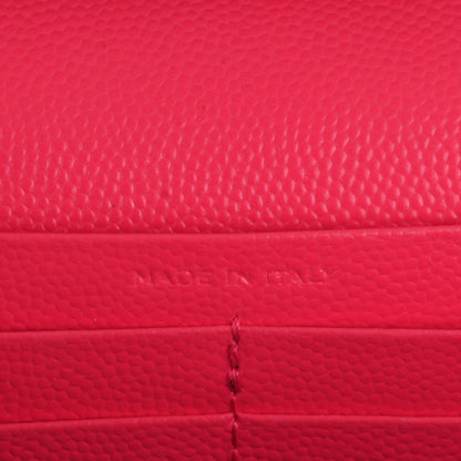 Saint Laurent Grain De Poudre Matelasse Chevron Monogram Chain Wallet Rose Clair 7 of 8