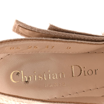 Christian Dior Mesh Plumetis Suede Ribbon J'Adior Slingback 65mm Pumps 37 Nude 7 of 10