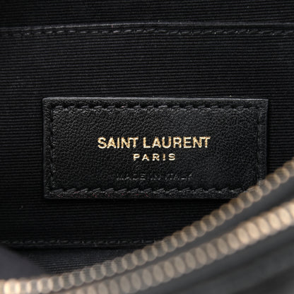 Saint Laurent Grained Lambskin Quilted Mini Becky Double Zip Bag Black 8 of 12