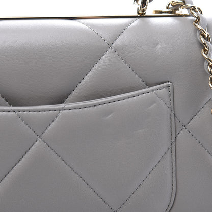 Chanel Lambskin Quilted Small Trendy CC Top Handle Flap Grey 9 of 11