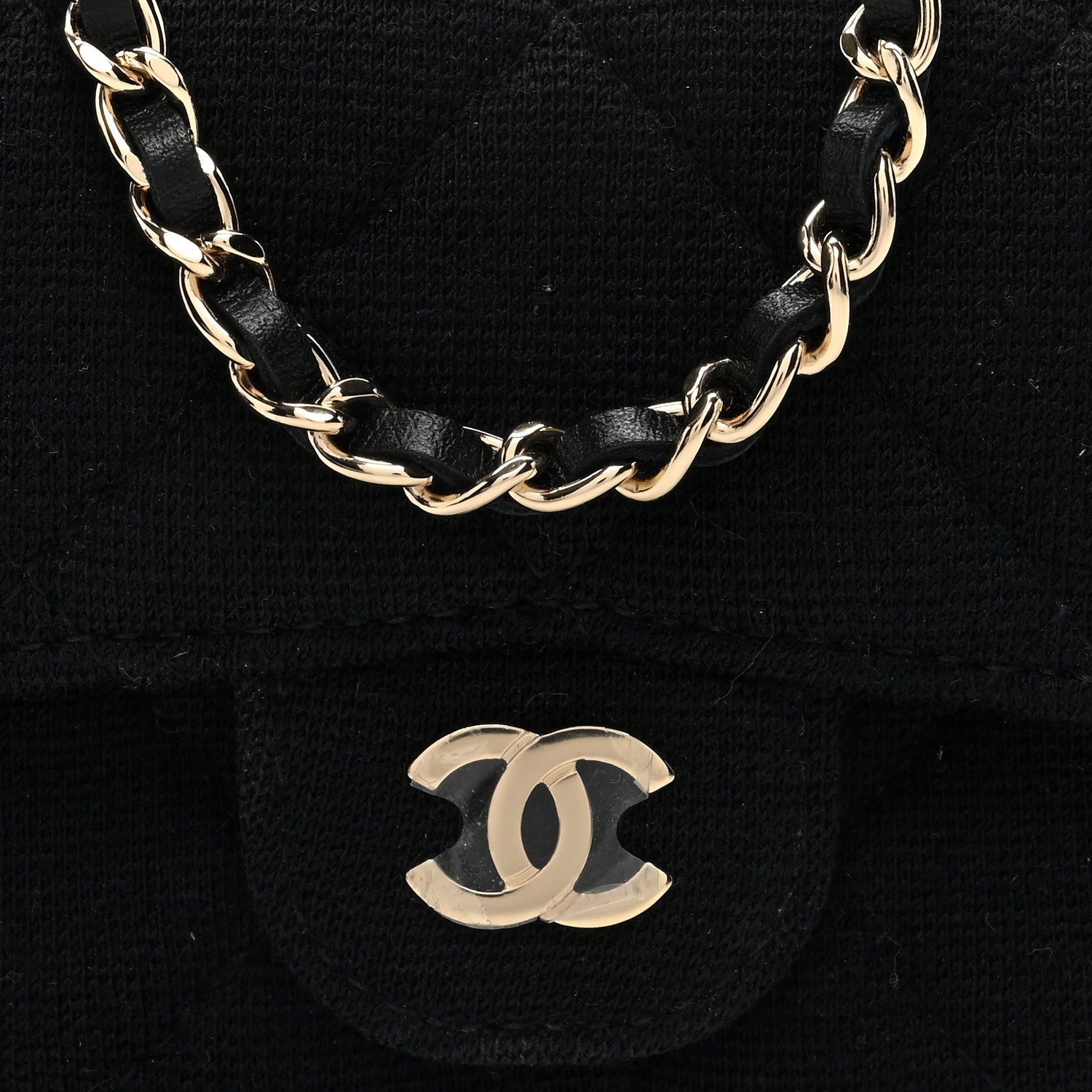 Chanel Jersey Quilted Belt Bag Black 8 of 11