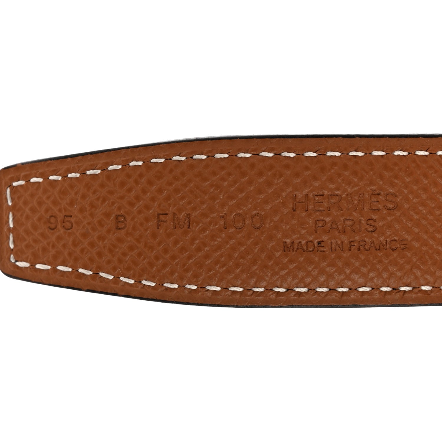 Hermes Swift Epsom 24mm H Torsade Belt 95 Black Gold 5 of 7