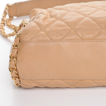 Chanel Calfskin Quilted Medium Chain Me Hobo Beige 9 of 10